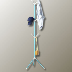 Porte manteau sur pied bleu, design moderne et élégant