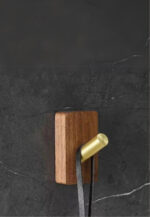 Patère design doré pour salle de bain, porte manteau élégant