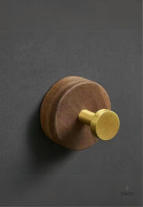 Patère porte manteau design doré pour salle de bain