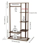 Porte manteau design en bois foncé avec rangement