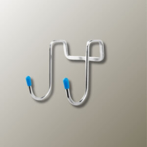 Porte manteau double crochet bleu pour rangement pratique