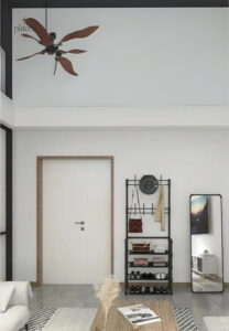 Chaise porte-manteau avec rangement pour chaussures et étagères