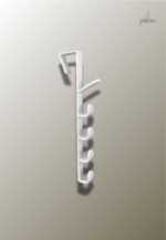 Porte manteau vertical blanc élégant et fonctionnel
