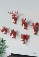 Patère porte manteau animaux rose doré