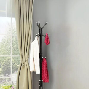 Porte manteau perroquet noir avec 9 crochets
