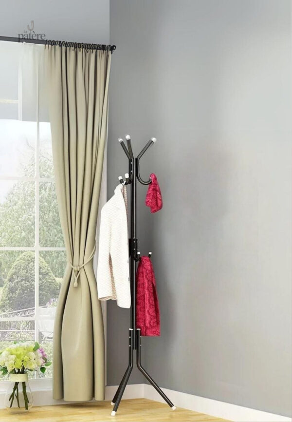 Porte manteau perroquet noir avec 9 crochets