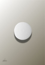 Patère porte manteau circulaire blanche