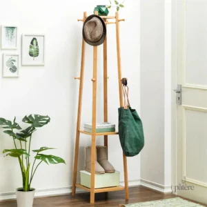 Porte manteau perroquet en bambou naturel