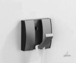 Porte manteau mural design gris avec un crochet élégant