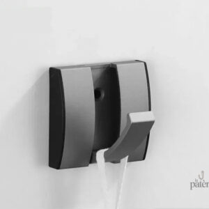Porte manteau mural design gris avec un crochet élégant