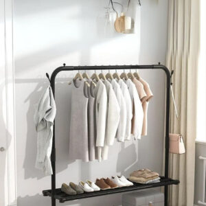 Meuble porte-manteau et chaussures avec tringle double