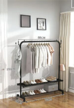 Meuble porte manteau chaussure avec tringle et étagère