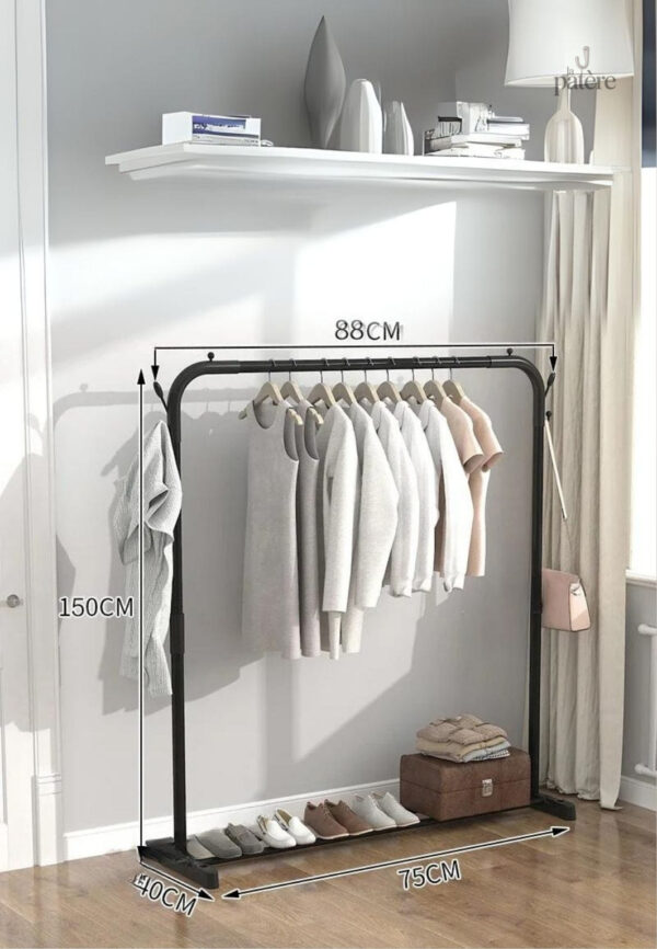 Meuble porte-manteau et chaussure avec tringle unique