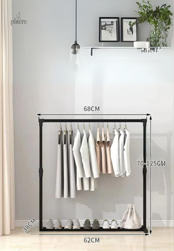 Meuble porte-manteau et chaussures avec tringle unique