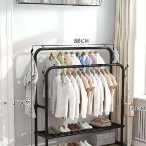 Meuble porte manteau et chaussures sur roulettes