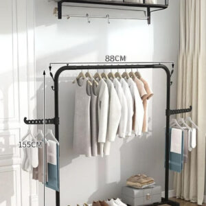 Meuble porte-manteau et chaussure simple sur roulette