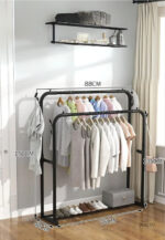 Meuble porte-manteau et chaussures double tringle