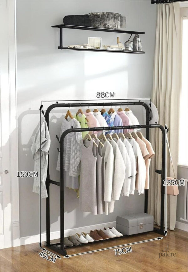 Meuble porte-manteau et chaussures double tringle