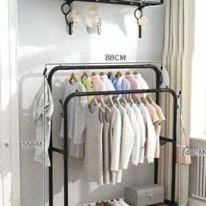 Meuble porte manteau et chaussures sur roulette