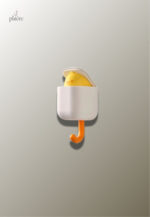 Patère porte manteau Poussin jaune pour enfant