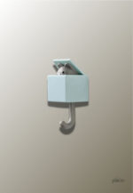 Patère porte manteau enfant Chat Bleu