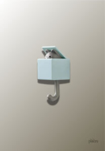 Patère porte manteau enfant Chat Bleu