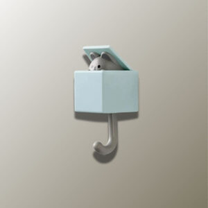 Patère porte manteau enfant Chat Bleu