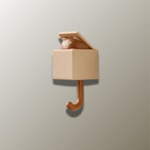Patère Ours Marron pour enfants, porte-manteau ludique