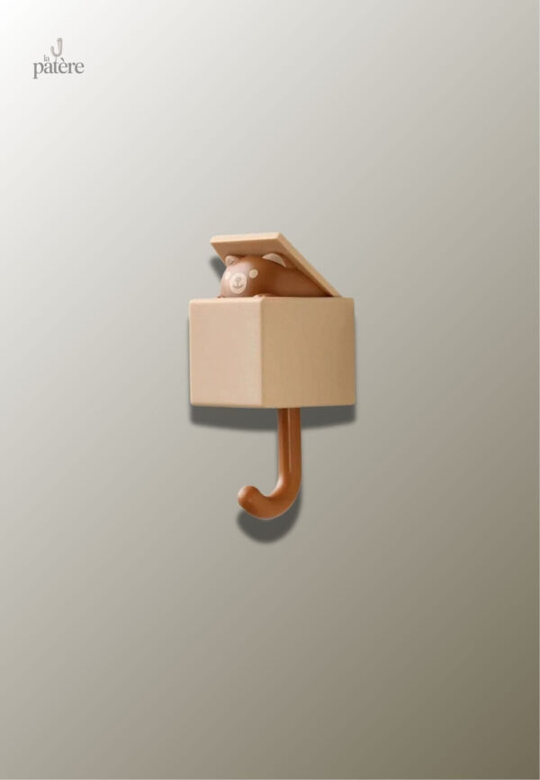 Patère Ours Marron pour enfants, porte-manteau ludique