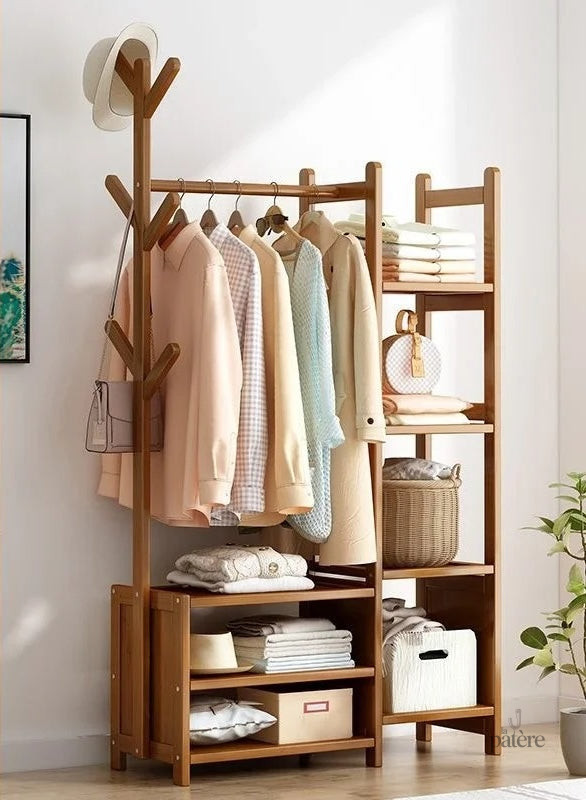 coat-rack-clothes-hanger-floor-standing-vertical-bedroom-abcpc4-1 Meuble porte manteau et chaussures en bois foncé 80cm