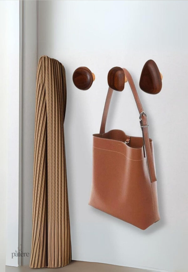 Patère en bois design Champignon carré pour rangement