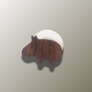 Porte manteau enfant hippopotame en bois décoratif