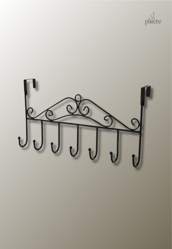 door-behind-hook-storage-wall-hanging-clothes-hanger-coat-c2wn39-1 Porte manteau noir élégant pour entrée et couloir