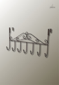 Porte-manteau porte en bronze élégant et fonctionnel