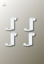 Porte-manteau blanc 4 pièces pour un rangement pratique
