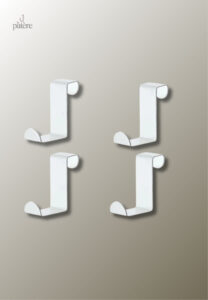 Porte-manteau blanc 4 pièces pour un rangement pratique