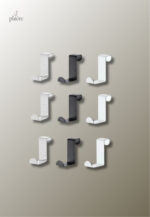 Porte manteau 5 pièces métalliques et 5 pièces colorées