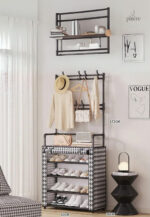 Meuble porte-manteau et chaussures pour entrée