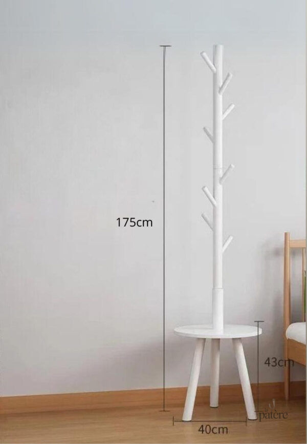 floor-solid-wood-coat-rack-household-clothes-hanger-multi-0cj89g-1 Porte manteau sur pied arbre tripode blanc