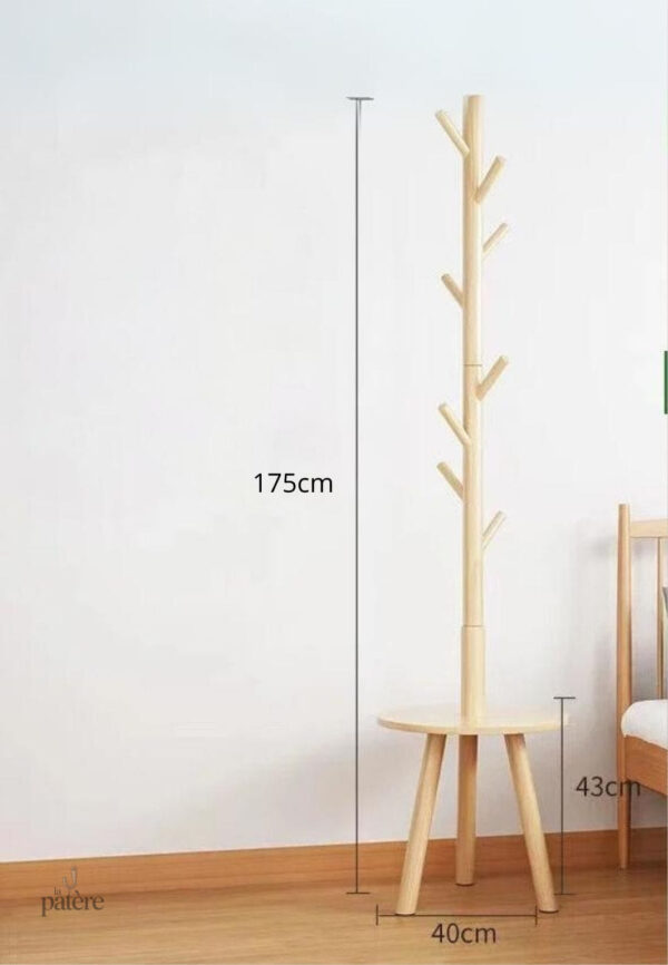 floor-solid-wood-coat-rack-household-clothes-hanger-multi-f5htfc-1 Porte manteau sur pied arbre tripode en bois clair