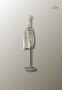 Porte manteau design élégant en forme d'arbre, coloris gris