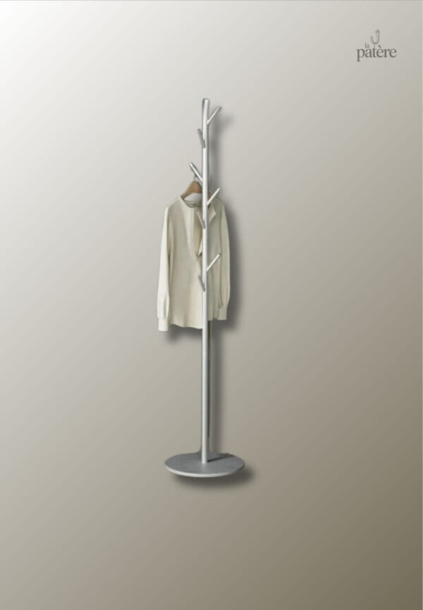 Porte manteau design élégant en forme d'arbre, coloris gris