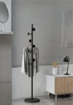 Porte manteau design champignon noir sur base noire