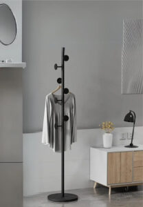 Porte manteau design champignon noir sur base noire