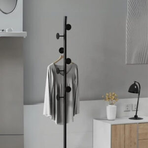 Porte manteau design champignon noir sur base noire