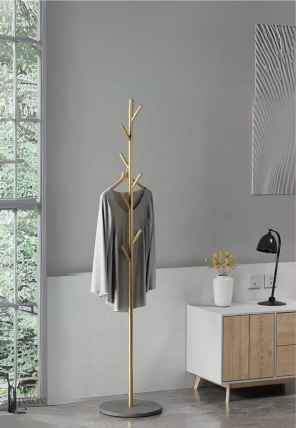 floor-to-floor-bedroom-light-luxury-rock-plate-base-metal-j4apcj-1 Porte manteau design champignon doré sur base grise