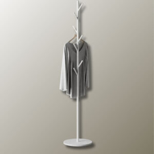 Porte manteau design arbre blanc avec support stable