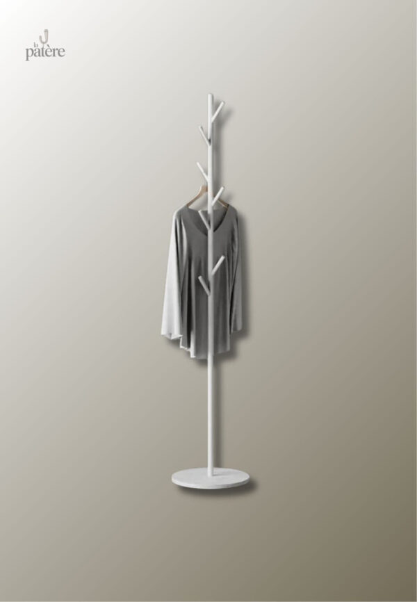 Porte manteau design arbre blanc avec support stable