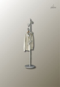 Porte manteau design sur base grise, style champignon