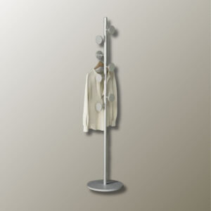 Porte manteau design sur base grise, style champignon